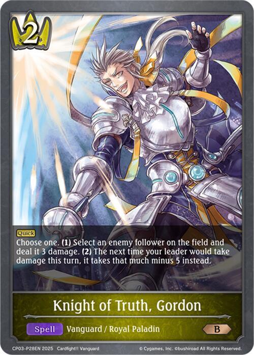Knight of Truth, Gordon - P28EN (Foil), CP03: Cardfight!! Vanguard CP03-P28EN