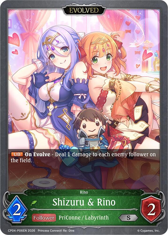 Shizuru & Rino (Evolved) - P06EN (Foil), CP04: Princess Connect! Re:Dive CP04-P06EN