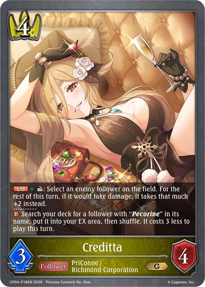 Creditta - P18EN (Foil), CP04: Princess Connect! Re:Dive CP04-P18EN