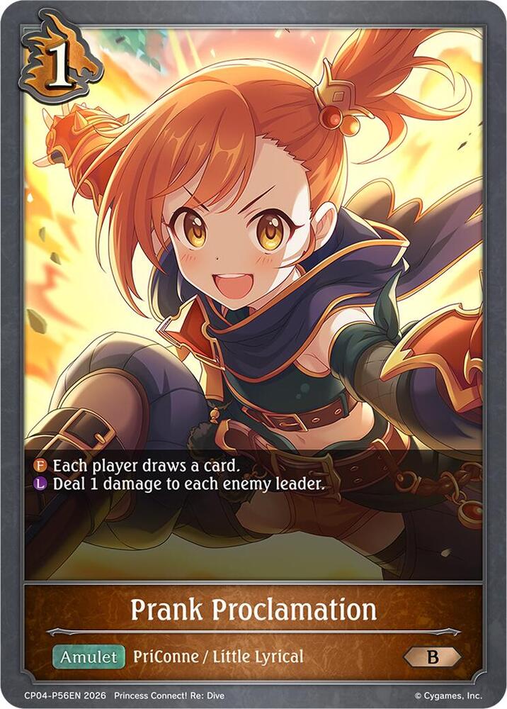 Prank Proclamation - P56EN (Foil), CP04: Princess Connect! Re:Dive CP04-P56EN