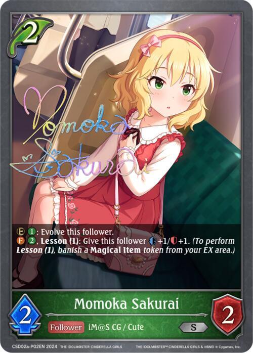 Momoka Sakurai - P02EN (Foil), CSD02: THE IDOLM@STER CINDERELLA GIRLS CSD02a-P02EN