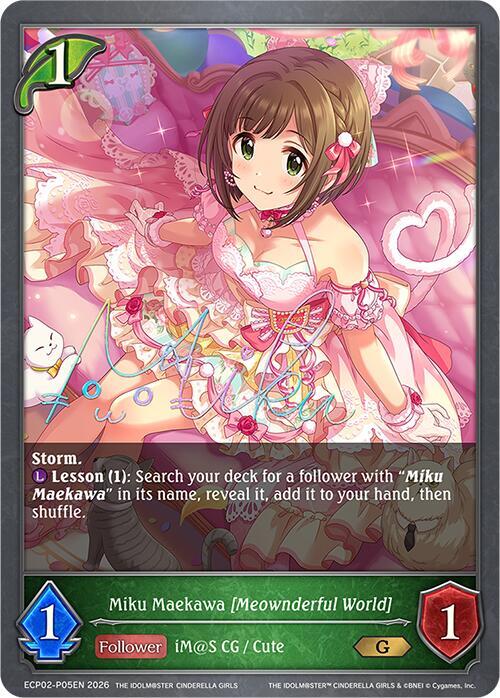 Miku Maekawa [Meownderful World] - P05EN (Foil), ECP02: THE IDOLM@STER CINDERELLA GIRLS ECP02-P05EN