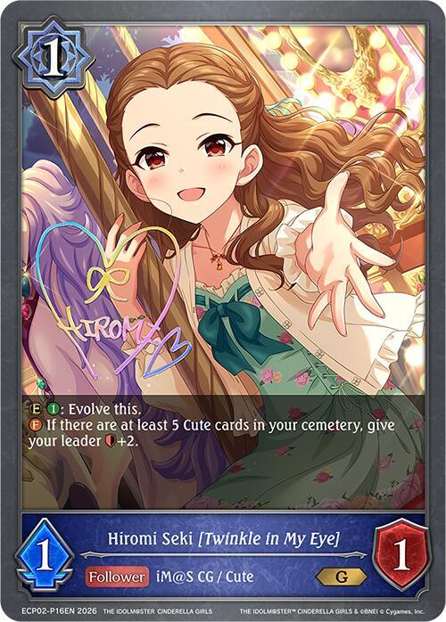 Hiromi Seki [Twinkle in My Eye] - P16EN (Foil), ECP02: THE IDOLM@STER CINDERELLA GIRLS ECP02-P16EN