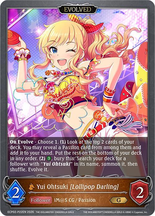 Yui Ohtsuki [Lollipop Darling] (Evolved) - P22EN (Foil), ECP02: THE IDOLM@STER CINDERELLA GIRLS ECP02-P22EN