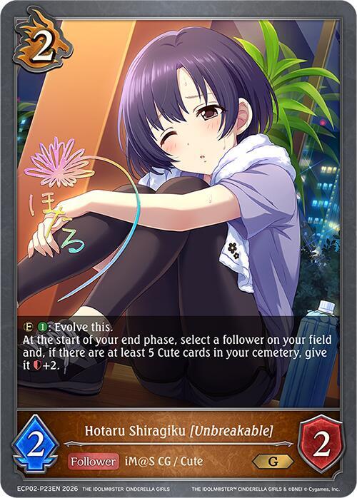 Hotaru Shiragiku [Unbreakable] - P23EN (Foil), ECP02: THE IDOLM@STER CINDERELLA GIRLS ECP02-P23EN