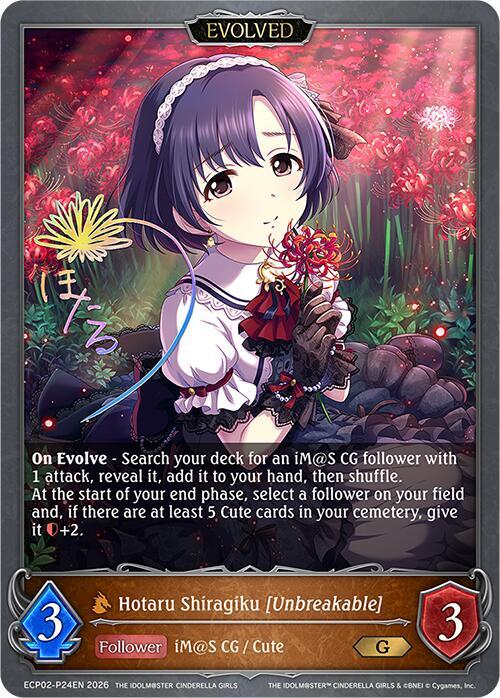 Hotaru Shiragiku [Unbreakable] (Evolved) - P24EN (Foil), ECP02: THE IDOLM@STER CINDERELLA GIRLS ECP02-P24EN