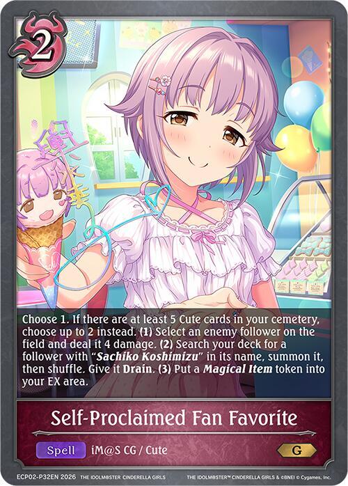 Self-Proclaimed Fan Favorite - P32EN (Foil), ECP02: THE IDOLM@STER CINDERELLA GIRLS ECP02-P32EN