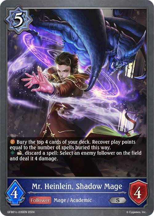 Mr. Heinlein, Shadow Mage, GFB01: Guide to Glory GFB01c-039EN