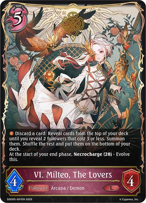 VI. Milteo, The Lovers, SDD05: Showdown Deck: Abysscraft SDD05-001EN