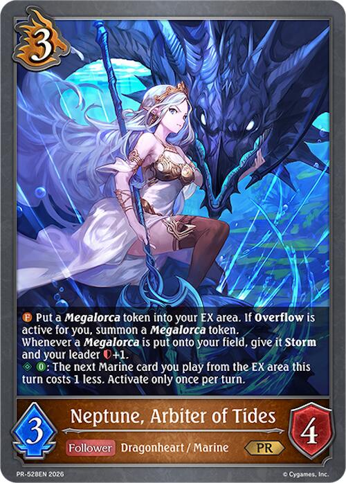 Neptune, Arbiter of Tides - PR-528, Shadowverse: Evolve Promo Cards PR-528EN