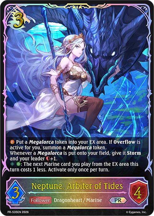 Neptune, Arbiter of Tides - PR-535, Shadowverse: Evolve Promo Cards PR-535EN
