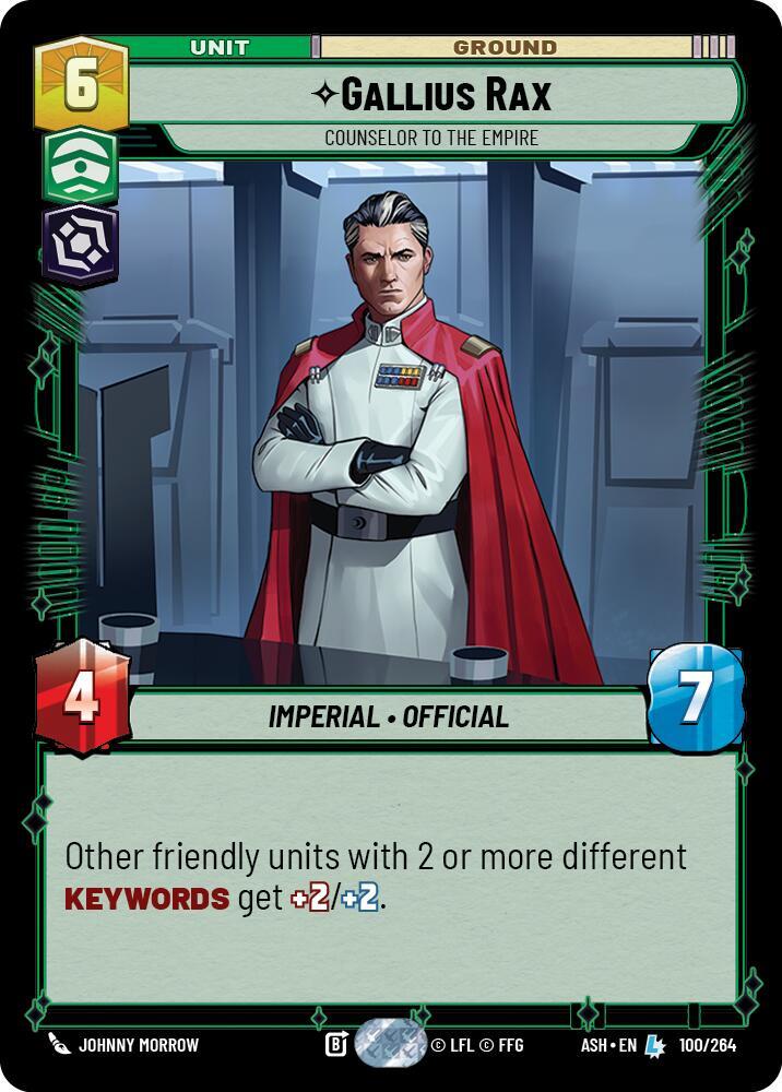 Gallius Rax - Counselor to the Empire, Ashes of the Empire 100/264