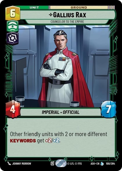Gallius Rax - Counselor to the Empire, Ashes of the Empire 100/264