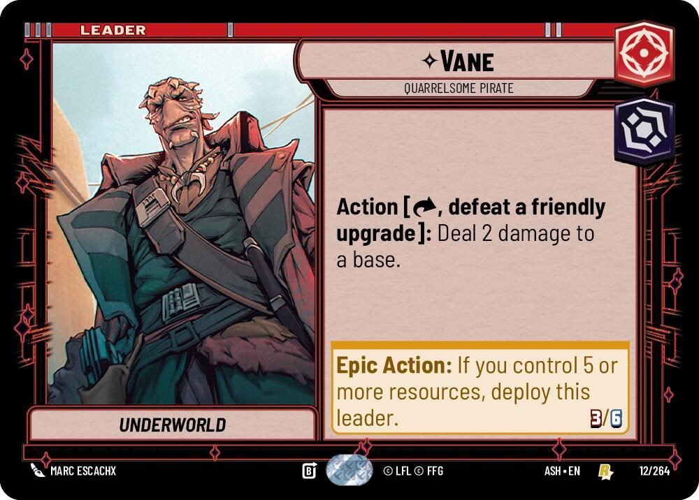 Vane - Quarrelsome Pirate, Ashes of the Empire 12/264