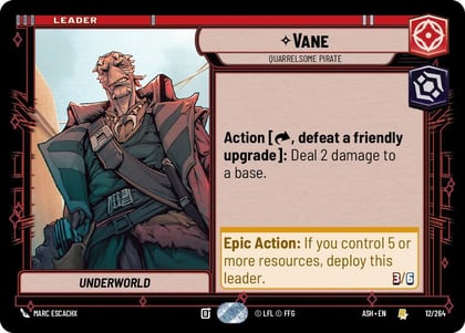 Vane - Quarrelsome Pirate, Ashes of the Empire 12/264