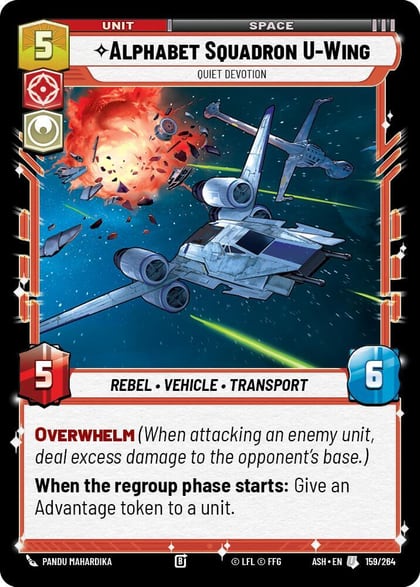 Alphabet Squadron U-Wing - Quiet Devotion, Ashes of the Empire 159/264