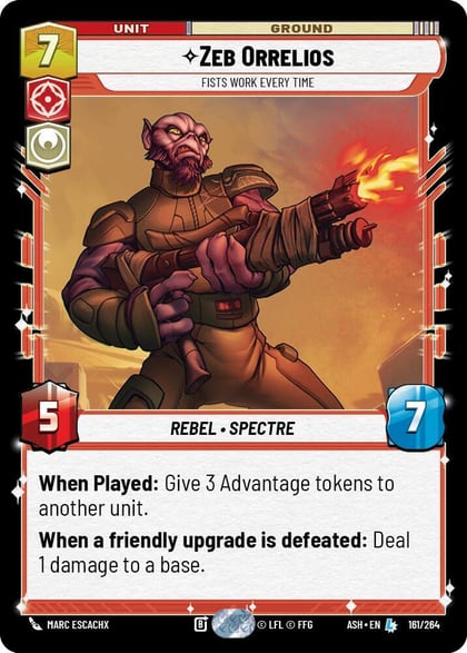 Zeb Orrelios - Fists Work Every Time, Ashes of the Empire 161/264