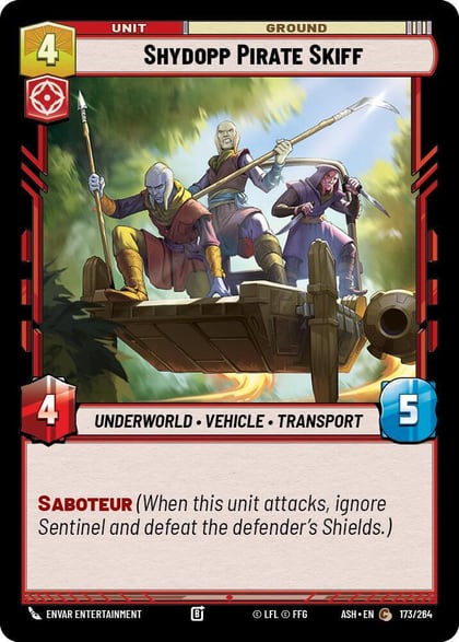 Shydopp Pirate Skiff, Ashes of the Empire 173/264