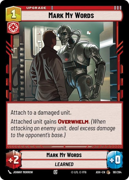 Mark My Words, Ashes of the Empire 181/264