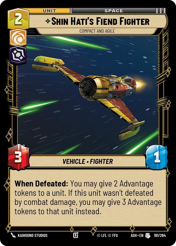 Shin Hati's Fiend Fighter - Compact and Agile, Ashes of the Empire 191/264