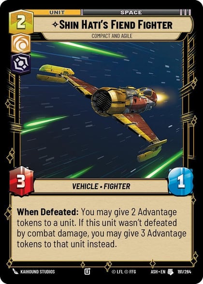 Shin Hati's Fiend Fighter - Compact and Agile, Ashes of the Empire 191/264