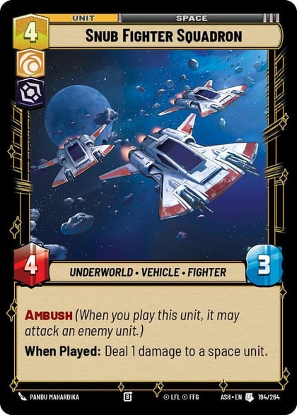Snub Fighter Squadron, Ashes of the Empire 194/264