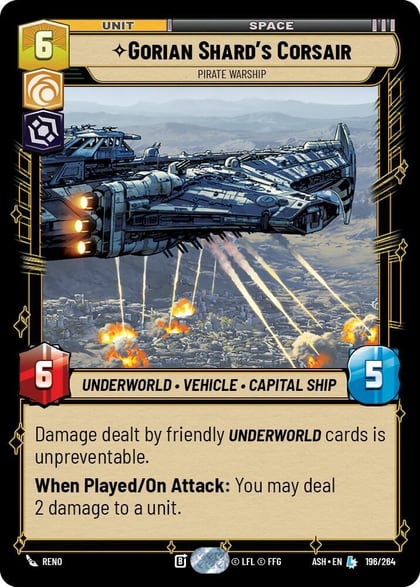 Gorian Shard's Corsair - Pirate Warship, Ashes of the Empire 196/264