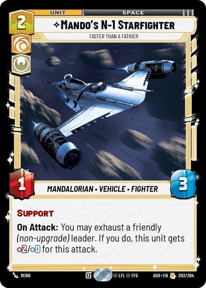 Mando's N-1 Starfighter - Faster than a Fathier, Ashes of the Empire 203/264