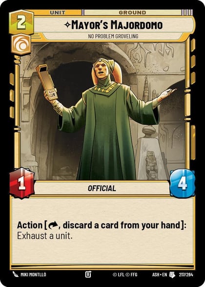 Mayor's Majordomo - No Problem Groveling, Ashes of the Empire 217/264