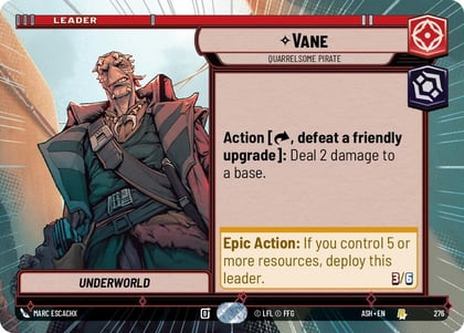 Vane - Quarrelsome Pirate (Hyperspace), Ashes of the Empire 276