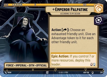 Emperor Palpatine - According to My Design (Hyperspace), Ashes of the Empire 279