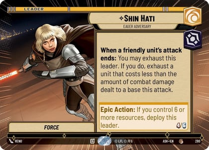 Shin Hati - Eager Adversary (Hyperspace), Ashes of the Empire 280