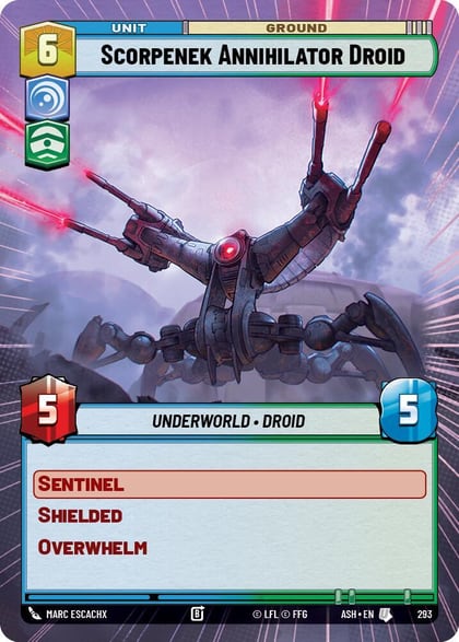 Scorpenek Annihilator Droid (Hyperspace), Ashes of the Empire 293