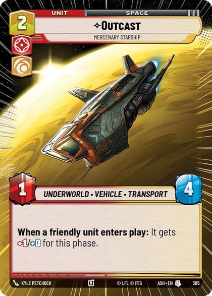Outcast - Mercenary Starship (Hyperspace), Ashes of the Empire 305