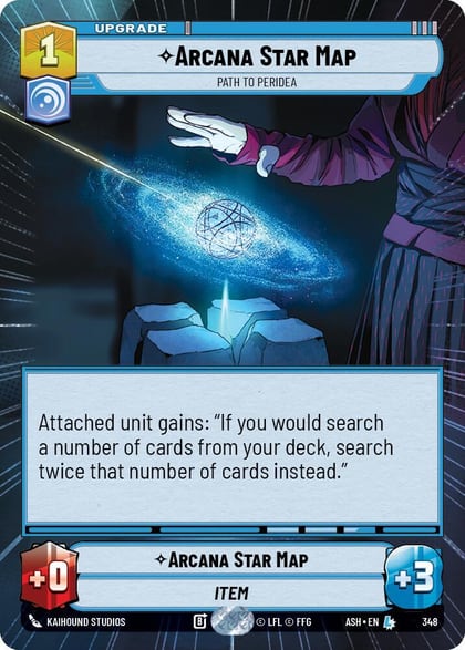 Arcana Star Map - Path to Peridea (Hyperspace), Ashes of the Empire 348