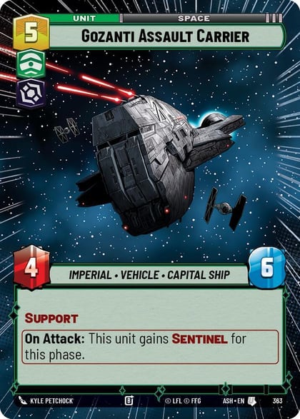 Gozanti Assault Carrier (Hyperspace), Ashes of the Empire 363