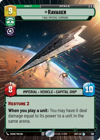 Ravager - Final Imperial Command (Hyperspace), Ashes of the Empire 366