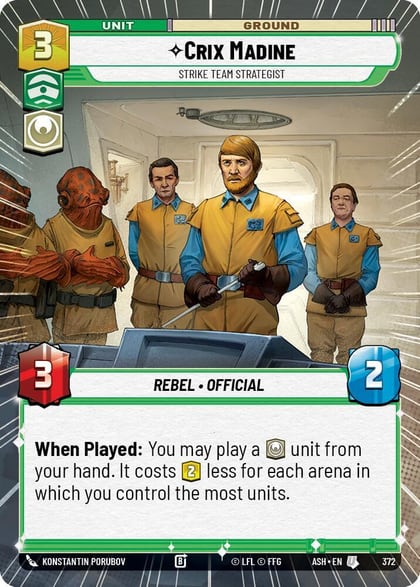 Crix Madine - Strike Team Strategist (Hyperspace), Ashes of the Empire 372