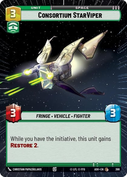 Consortium StarViper (Hyperspace), Ashes of the Empire 386