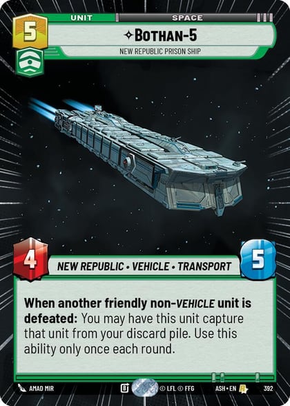 Bothan-5 - New Republic Prison Ship (Hyperspace), Ashes of the Empire 392