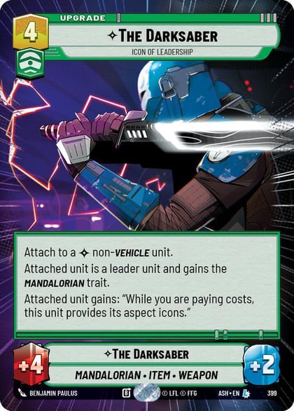 The Darksaber - Icon of Leadership (Hyperspace), Ashes of the Empire 399