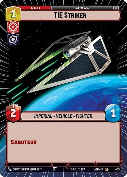 TIE Striker (Hyperspace), Ashes of the Empire 405