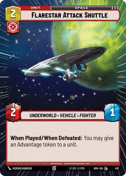 Flarestar Attack Shuttle (Hyperspace), Ashes of the Empire 431