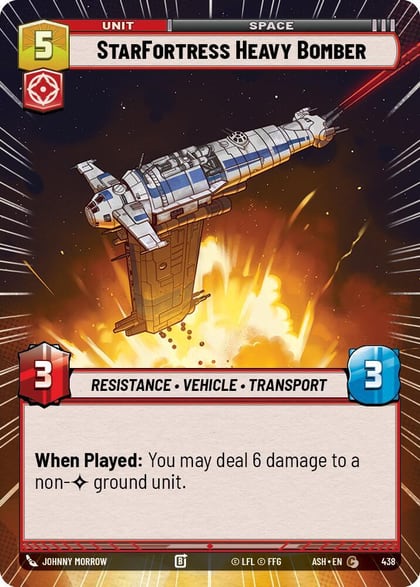StarFortress Heavy Bomber (Hyperspace), Ashes of the Empire 438
