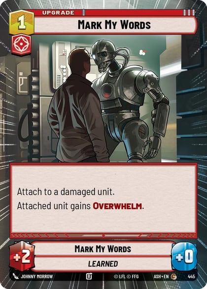 Mark My Words (Hyperspace), Ashes of the Empire 445