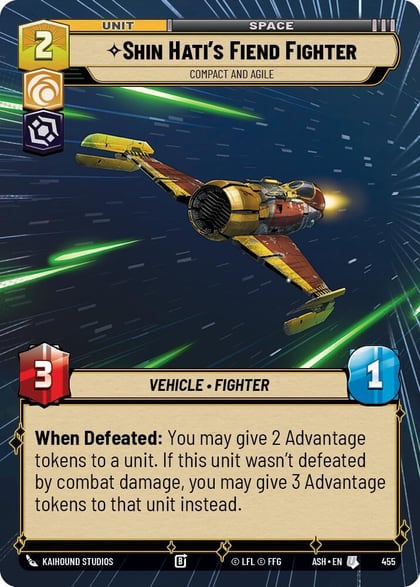 Shin Hati's Fiend Fighter - Compact and Agile (Hyperspace), Ashes of the Empire 455