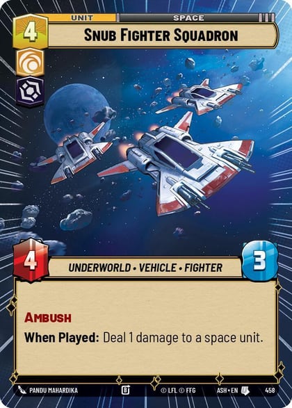 Snub Fighter Squadron (Hyperspace), Ashes of the Empire 458