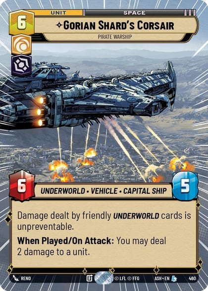 Gorian Shard's Corsair - Pirate Warship (Hyperspace), Ashes of the Empire 460