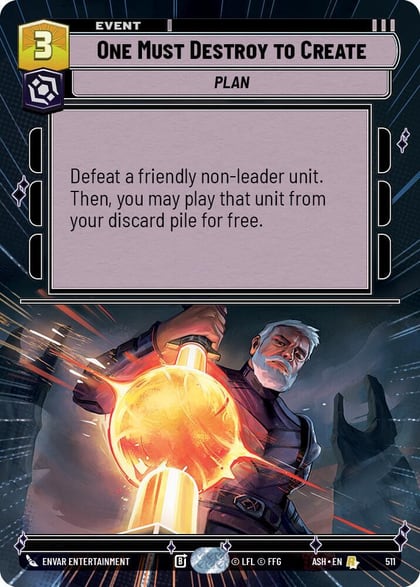 One Must Destroy to Create (Hyperspace), Ashes of the Empire 511