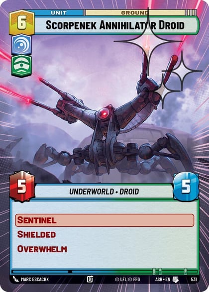 Scorpenek Annihilator Droid (Hyperspace Foil), Ashes of the Empire 531